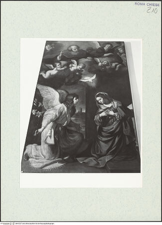 Vorderseite von Sopr. BAS ROMA [https://www.deutsche-digitale-bibliothek.de/content/lizenzen/rv-ez/] Verkündigung - , bh467207_recto. Foto.