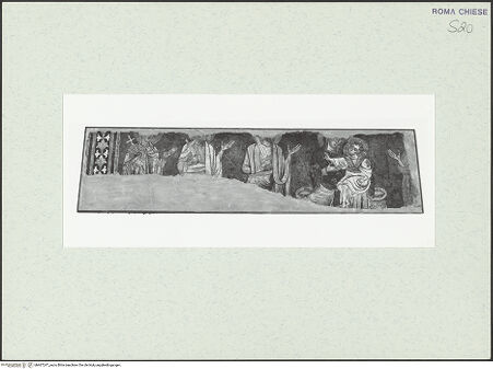 Vorderseite von Sopr. BAS ROMA [https://www.deutsche-digitale-bibliothek.de/content/lizenzen/rv-ez/] Thronende Madonna mit Kind und Heiligen - , bh467247_recto. Foto.