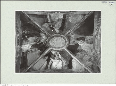 Vorderseite von Sopr. BAS ROMA [https://www.deutsche-digitale-bibliothek.de/content/lizenzen/rv-ez/] Die vier lateinischen Kirchenväter und die Taube des Heiligen Geistes - , bh467616_recto. Foto.