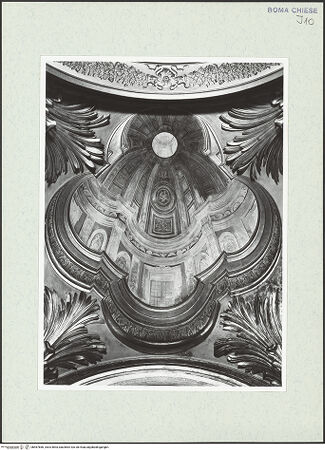 Vorderseite von Sopr. BAS ROMA [https://www.deutsche-digitale-bibliothek.de/content/lizenzen/rv-ez/] Santa Maria Nova - 4. Kapelle links (del Beato Bernardo Tolomei), Wölbung, mit dem Fresko einer Scheinkuppel aus dem Umkreis von Pozzo, Andrea, 17. Jh., bh467666_recto. Foto.