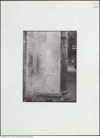 Vorderseite von Bibliotheca Hertziana [https://www.deutsche-digitale-bibliothek.de/content/lizenzen/rv-fz/] San NicolaMittelschiff - Nordarkade, Vorlage des zentralen Pfeilers, bh467900_recto. Foto.