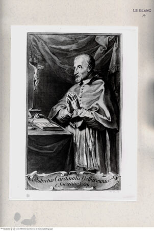 Vorderseite von Istituto Nazionale per la Grafica [http://creativecommons.org/publicdomain/mark/1.0/] Der Kardinal Roberto Bellarmino im Gebet - , bh467982. Foto.