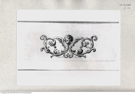 Vorderseite von Istituto Nazionale per la Grafica [http://creativecommons.org/publicdomain/mark/1.0/] Engelskopf mit Ornamentranke - , bh468394. Foto.