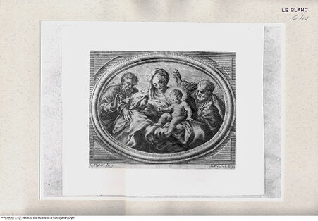 Vorderseite von Istituto Nazionale per la Grafica [http://creativecommons.org/publicdomain/mark/1.0/] Die Heilige Familie in ovaler Rahmung - , bh468753. Foto.