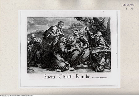 Vorderseite von Istituto Nazionale per la Grafica [http://creativecommons.org/publicdomain/mark/1.0/] Sacra Christi Familia - , bh468762. Foto.
