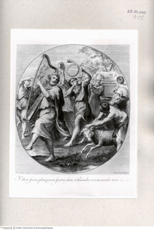 Vorderseite von Istituto Nazionale per la Grafica [http://creativecommons.org/publicdomain/mark/1.0/] Szenen aus dem Alten TestamentDavid singend vor der Bundeslade - , bh468817. Foto.