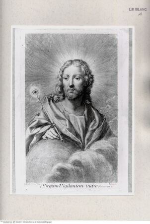 Vorderseite von Istituto Nazionale per la Grafica [http://creativecommons.org/publicdomain/mark/1.0/] Christus mit dem Auge Gottes und der Weltkugel - , bh468821. Foto.