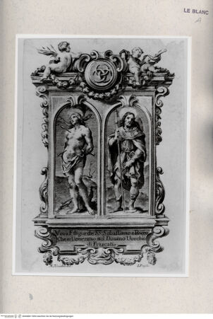 Vorderseite von Istituto Nazionale per la Grafica [http://creativecommons.org/publicdomain/mark/1.0/] Die Heiligen Rochus und Sebastian - , bh468861. Foto.