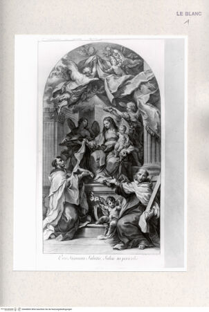 Vorderseite von Istituto Nazionale per la Grafica [http://creativecommons.org/publicdomain/mark/1.0/] Der heilige Simon Stock empfängt von Maria das Skapulier - , bh468863. Foto.