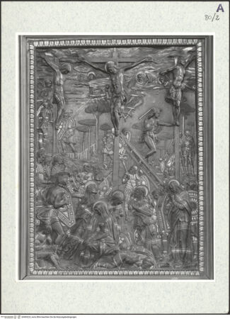 Vorderseite von Lieberman, Ralph [https://www.deutsche-digitale-bibliothek.de/content/lizenzen/rv-ez/] Kreuzigung - Gesamtansicht, bh469223_recto. Foto.