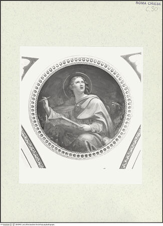 Vorderseite von Sopr. BAS ROMA [https://www.deutsche-digitale-bibliothek.de/content/lizenzen/rv-ez/] Die vier EvangelistenJohannes Evangelista - , bh469461_recto. Foto.