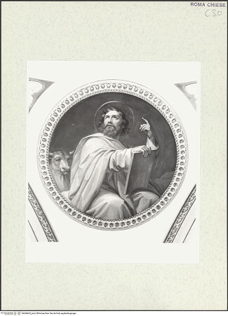 Vorderseite von Sopr. BAS ROMA [https://www.deutsche-digitale-bibliothek.de/content/lizenzen/rv-ez/] Die vier EvangelistenDer heilige Lukas - , bh469462_recto. Foto.