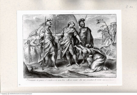 Vorderseite von Istituto Nazionale per la Grafica [http://creativecommons.org/publicdomain/mark/1.0/] Torquato Tasso, La Gerusalemme liberataRinaldo verlässt Armida (16. Gesang) - , bh469584. Foto.