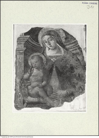 Vorderseite von Sopr. BAS ROMA [https://www.deutsche-digitale-bibliothek.de/content/lizenzen/rv-ez/] Maria mit Kind, sog. "Madonna del Fulmine" - , bh469915_recto. Foto.