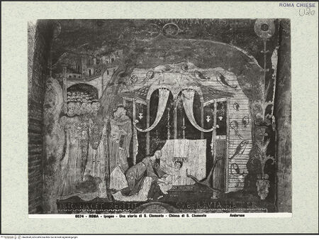 Vorderseite von Alinari [https://www.deutsche-digitale-bibliothek.de/content/lizenzen/rv-ez/] Szenen aus dem Leben des heiligen KlemensDas Wunder am Grab des Klemens in Cherson - , bh469949_recto. Foto.