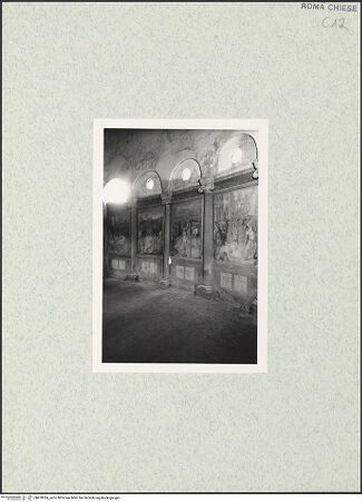 Vorderseite von ICCD [https://www.deutsche-digitale-bibliothek.de/content/lizenzen/rv-ez/] Santo Stefano RotondoDeambulatorium - Deambulatorium, südwestlicher Sektor, äußere Begrenzungsmauer, innen, bh470034_recto. Foto.