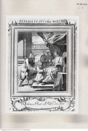 Vorderseite von Istituto Nazionale per la Grafica [http://creativecommons.org/publicdomain/mark/1.0/] Szene aus dem Leben Papst Benedikts XIII. - , bh470366. Foto.