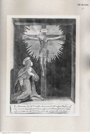 Vorderseite von Istituto Nazionale per la Grafica [http://creativecommons.org/publicdomain/mark/1.0/] Die heilige Brigida vor dem Kruzifix in S. Lorenzo in Damaso - , bh470369. Foto.