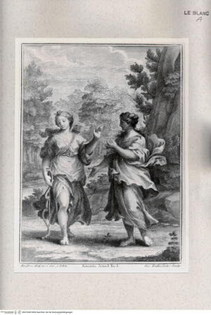 Vorderseite von Istituto Nazionale per la Grafica [http://creativecommons.org/publicdomain/mark/1.0/] T. Tasso, Aminta, 1. Akt, Szene 1: Die Nymphen Daphne und Sylvia - , bh470383. Foto.