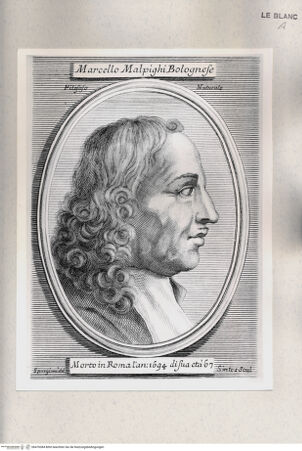 Vorderseite von Istituto Nazionale per la Grafica [http://creativecommons.org/publicdomain/mark/1.0/] Bildnis des Philosophen Marcello Malpighi - , bh470384. Foto.