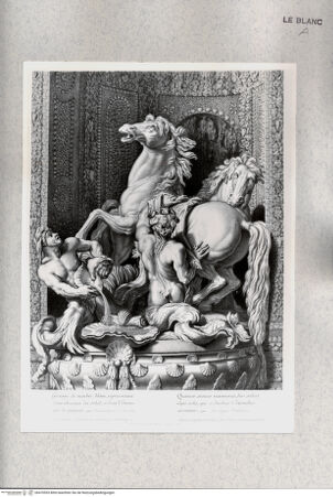 Vorderseite von Istituto Nazionale per la Grafica [http://creativecommons.org/publicdomain/mark/1.0/] Marmorgruppe zweier Tritonen mit zwei Pferden des Apoll - , bh470553. Foto.