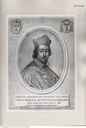 Vorderseite von Istituto Nazionale per la Grafica [http://creativecommons.org/publicdomain/mark/1.0/] Kardinal Ernst Adalbert von Harach - , bh470577. Foto.