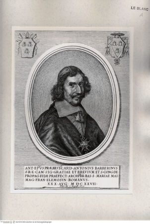 Vorderseite von Istituto Nazionale per la Grafica [http://creativecommons.org/publicdomain/mark/1.0/] Der Kardinal Antonio Barberini - , bh470578. Foto.