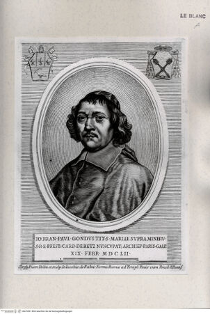 Vorderseite von Istituto Nazionale per la Grafica [http://creativecommons.org/publicdomain/mark/1.0/] Kardinal Retz (Jean-François-Paul de Gondy) - , bh470581. Foto.