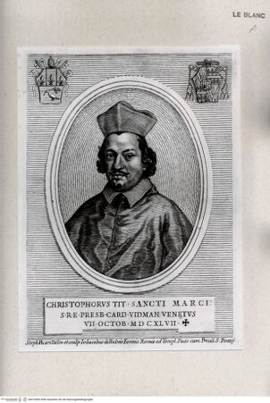 Vorderseite von Istituto Nazionale per la Grafica [http://creativecommons.org/publicdomain/mark/1.0/] Kardinal Cristoforo Vidman - , bh470582. Foto.