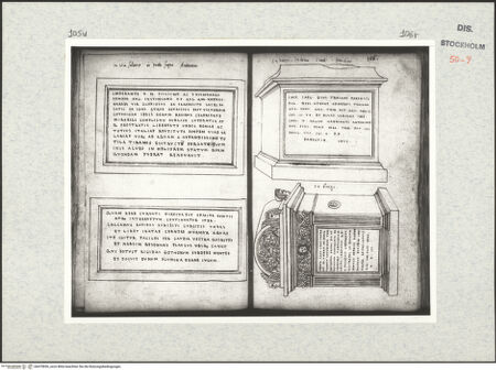 Vorderseite von Kungliga Biblioteket [https://www.deutsche-digitale-bibliothek.de/content/lizenzen/rv-ez/] Inscriptionum antiquarum (Codex Holmiensis)Römische Inschrift und Grabmal; in Rom - , bh470830_recto. Foto.
