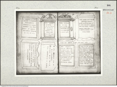 Vorderseite von Kungliga Biblioteket [https://www.deutsche-digitale-bibliothek.de/content/lizenzen/rv-ez/] Inscriptionum antiquarum (Codex Holmiensis)Römische Grabmäler und Grabinschriften; in Rom - , bh470843_recto. Foto.