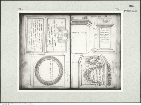 Vorderseite von Kungliga Biblioteket [https://www.deutsche-digitale-bibliothek.de/content/lizenzen/rv-ez/] Inscriptionum antiquarum (Codex Holmiensis)Römische Grabmäler; in Rom - , bh470844_recto. Foto.