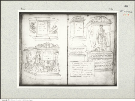 Vorderseite von Kungliga Biblioteket [https://www.deutsche-digitale-bibliothek.de/content/lizenzen/rv-ez/] Inscriptionum antiquarum (Codex Holmiensis)Römische Sarkophage; in den Gärten Papst Julius III. - , bh470848_recto. Foto.