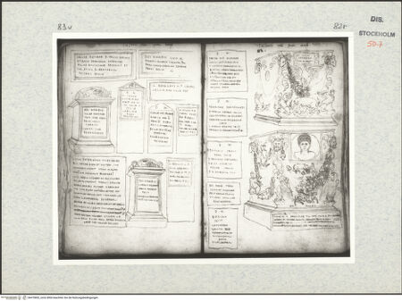 Vorderseite von Kungliga Biblioteket [https://www.deutsche-digitale-bibliothek.de/content/lizenzen/rv-ez/] Inscriptionum antiquarum (Codex Holmiensis)Römische Grabinschriften; in den Gärten Papst Julius III. - , bh470852_recto. Foto.