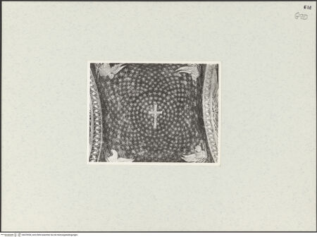 Vorderseite von unbekannt [https://www.deutsche-digitale-bibliothek.de/content/lizenzen/rv-fz/] Mosaikzyklus mit dem apokalyptischen Triumph des Kreuzes, den Aposteln, dem Heiligen Laurentius und dem Guten HirtenKuppelmosaik mit apokalyptischen Wesen - Gesamtansicht, bh470938_recto. Foto.