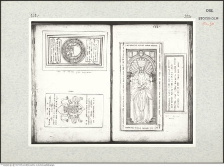 Vorderseite von Kungliga Biblioteket [https://www.deutsche-digitale-bibliothek.de/content/lizenzen/rv-ez/] Inscriptionum antiquarum (Codex Holmiensis)Grabplatte des Historikers und päpstlichen Sekretärs Biondo Flavio Forliviensi, gest. 1363 (oben), und des Bischofs Luca Gaurico ?, gest. 1559; in Rom? - , bh471335_recto. Foto.
