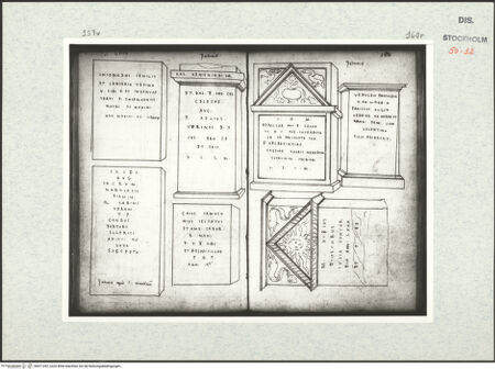 Vorderseite von Kungliga Biblioteket [https://www.deutsche-digitale-bibliothek.de/content/lizenzen/rv-ez/] Inscriptionum antiquarum (Codex Holmiensis)Römische Inschriften, in Graz und Padua - , bh471352_recto. Foto.
