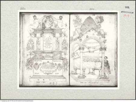 Vorderseite von Kungliga Biblioteket [https://www.deutsche-digitale-bibliothek.de/content/lizenzen/rv-ez/] Inscriptionum antiquarum (Codex Holmiensis)Renaissancegrabmal für Titus Livius mit Jahreszahl 1547 am Sockel; in Padua - , bh471396_recto. Foto.