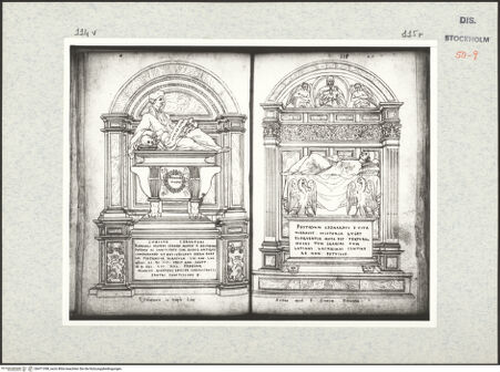 Vorderseite von Kungliga Biblioteket [https://www.deutsche-digitale-bibliothek.de/content/lizenzen/rv-ez/] Inscriptionum antiquarum (Codex Holmiensis)Grabmal des Raffaele Maffei - , bh471398_recto. Foto.