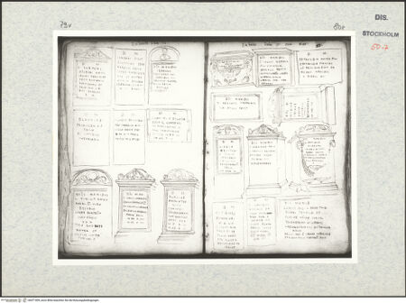 Vorderseite von Kungliga Biblioteket [https://www.deutsche-digitale-bibliothek.de/content/lizenzen/rv-ez/] Inscriptionum antiquarum (Codex Holmiensis)Römische Grabinschriften; in den Gärten Papst Julius III. - , bh471409_recto. Foto.