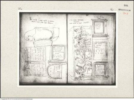 Vorderseite von Kungliga Biblioteket [https://www.deutsche-digitale-bibliothek.de/content/lizenzen/rv-ez/] Inscriptionum antiquarum (Codex Holmiensis)Römische Grabinschriften und ägyptischer Kanopus; in Rom - , bh471414_recto. Foto.