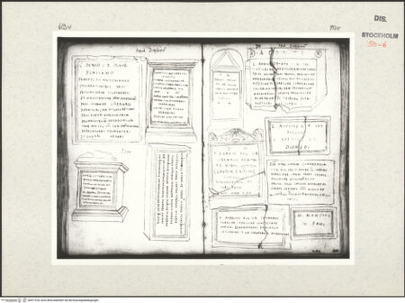 Vorderseite von Kungliga Biblioteket [https://www.deutsche-digitale-bibliothek.de/content/lizenzen/rv-ez/] Inscriptionum antiquarum (Codex Holmiensis)Römische Grabinschriften; in Rom - , bh471418_recto. Foto.