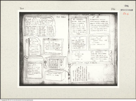 Vorderseite von Kungliga Biblioteket [https://www.deutsche-digitale-bibliothek.de/content/lizenzen/rv-ez/] Inscriptionum antiquarum (Codex Holmiensis)Römische Grabinschriften; in Rom - , bh471419_recto. Foto.