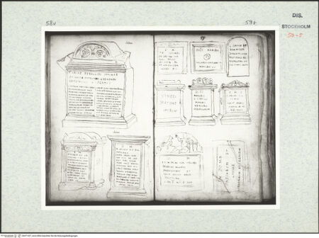 Vorderseite von Kungliga Biblioteket [https://www.deutsche-digitale-bibliothek.de/content/lizenzen/rv-ez/] Inscriptionum antiquarum (Codex Holmiensis)Römische Grabmäler; in den Gärten des Kardinals Carpi in Rom - , bh471427_recto. Foto.