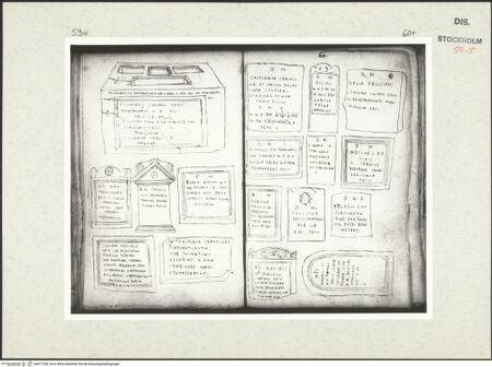 Vorderseite von Kungliga Biblioteket [https://www.deutsche-digitale-bibliothek.de/content/lizenzen/rv-ez/] Inscriptionum antiquarum (Codex Holmiensis)Römische Grabinschriften; in Rom - , bh471428_recto. Foto.