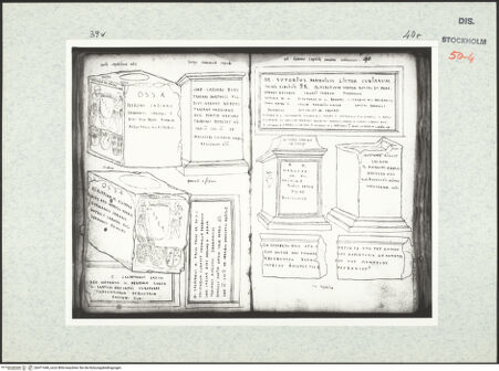 Vorderseite von Kungliga Biblioteket [https://www.deutsche-digitale-bibliothek.de/content/lizenzen/rv-ez/] Inscriptionum antiquarum (Codex Holmiensis)Römische Grab- und Weihinschriften, in Rom - , bh471448_recto. Foto.