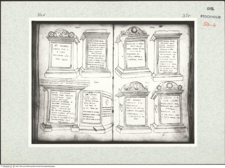 Vorderseite von Kungliga Biblioteket [https://www.deutsche-digitale-bibliothek.de/content/lizenzen/rv-ez/] Inscriptionum antiquarum (Codex Holmiensis)Römische Grabmäler; in Rom - , bh471454_recto. Foto.