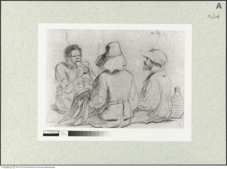 Vorderseite von Kungliga Biblioteket [https://www.deutsche-digitale-bibliothek.de/content/lizenzen/rv-ez/] Inscriptionum antiquarum (Codex Holmiensis)Antike Brunnensäule (?) mit drei Frauenstatuen, in Viterbo - , bh471478_recto. Foto.