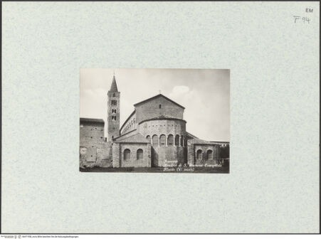 Vorderseite von unbekannt [https://www.deutsche-digitale-bibliothek.de/content/lizenzen/rv-fz/] San Giovanni EvangelistaAußenbauApsis und Ostbau - Ansicht von Osten, bh471558_recto. Foto.