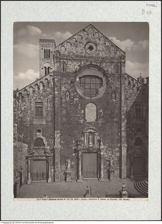 Vorderseite von Alinari [https://www.deutsche-digitale-bibliothek.de/content/lizenzen/rv-ez/] CattedraleHauptfassade - Gesamtansicht von Westen, bh472214_recto. Foto.